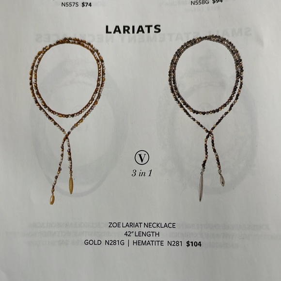 Stella &Dot Zoe Lariat Necklace Gold - Picture 4 of 4